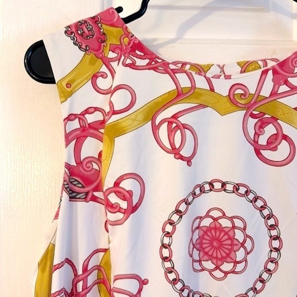 Women’s J. McLaughlin Sleeveless Polyester & Spandex Red & Gold Top Size XL - Picture 5 of 8